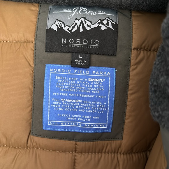 J Crew Men’s Eco Nordic field parka with PrimaLoft - Olive Moss - Picture 4 of 9